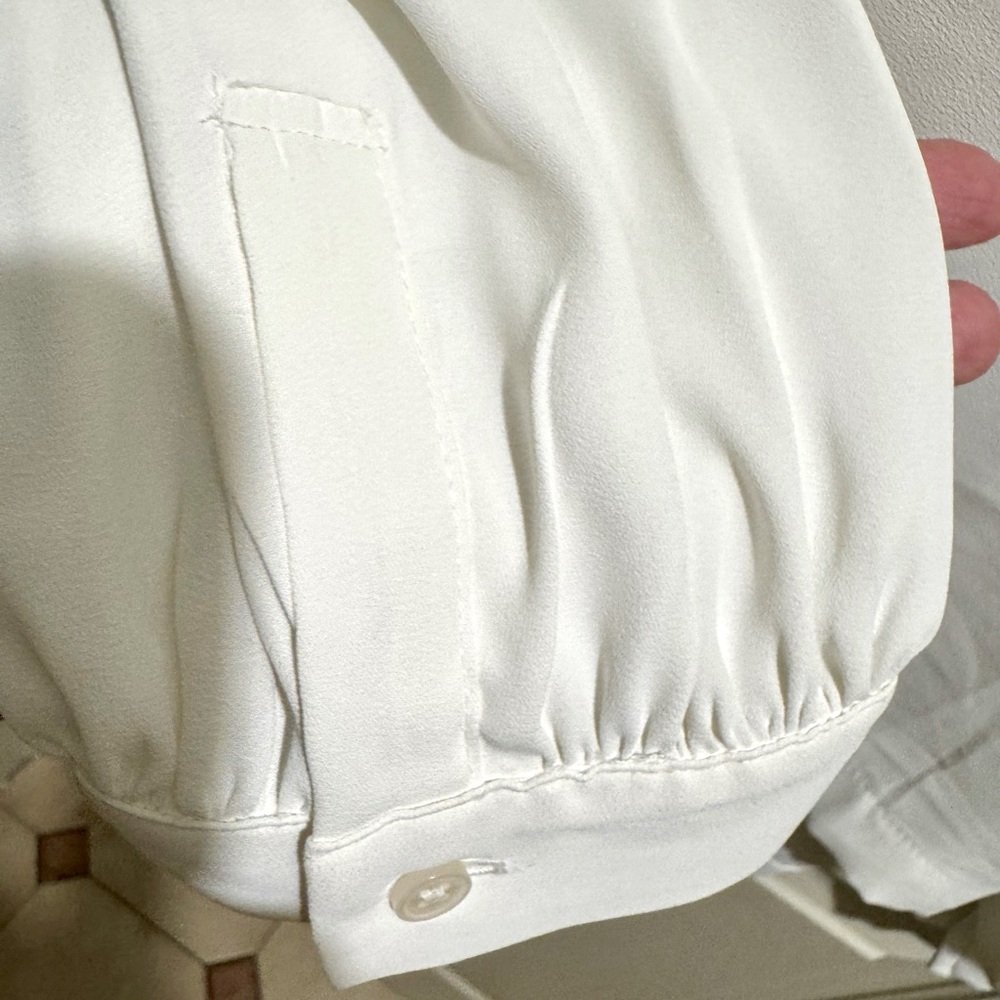 WHBM ivory button down shirt - Picture 8 of 9